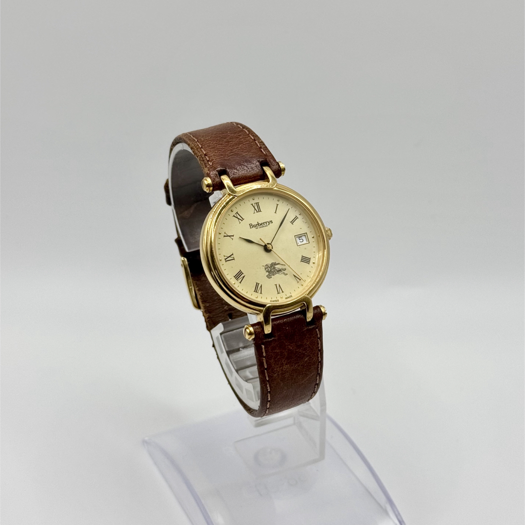 BURBERRY - BURBERRY バーバリー 3210 アイボリー文字盤デイト BURBERRY - BURBERRY バーバリー 3210 アイボリー文字盤デイト