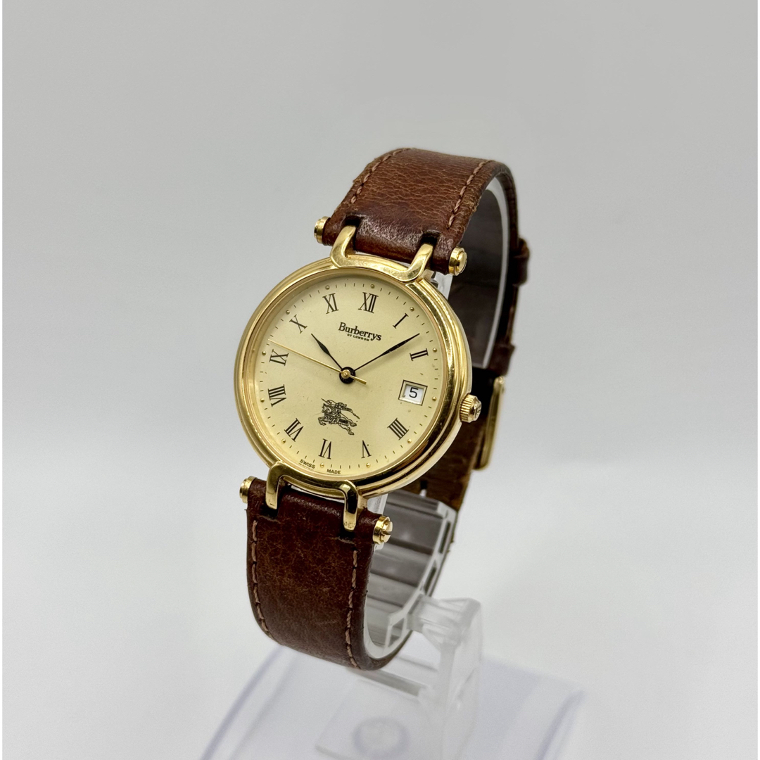 BURBERRY - BURBERRY バーバリー 3210 アイボリー文字盤デイト BURBERRY - BURBERRY バーバリー 3210 アイボリー文字盤デイト