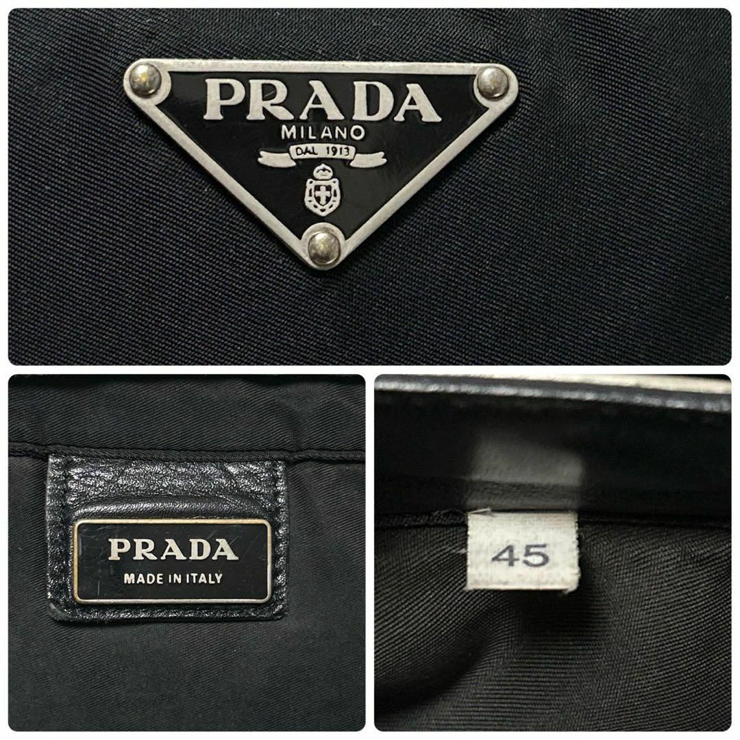 PRADA - m82【美品】プラダ 三角ロゴ ナイロン ブラック PRADA - m82【美品】プラダ 三角ロゴ ナイロン ブラック