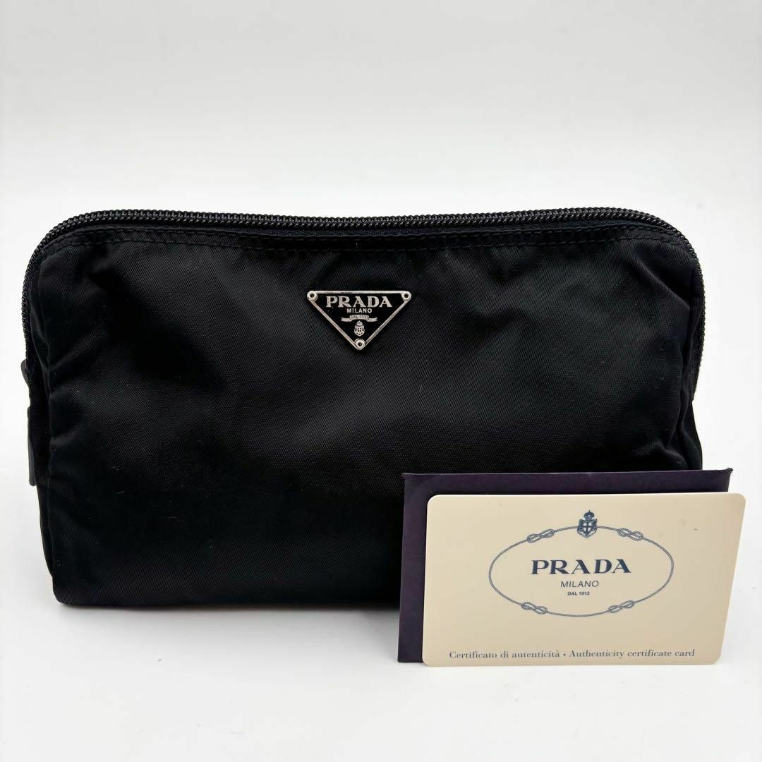 PRADA - 美品✨ プラダ PRADA ポーチ テスートナイロン ブラック PRADA - 美品✨ プラダ PRADA ポーチ テスートナイロン ブラック