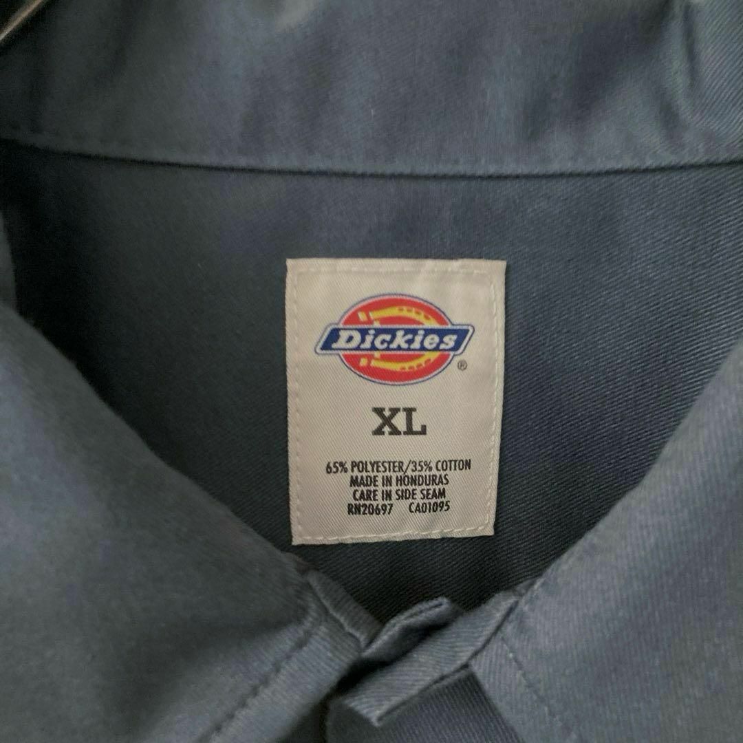 Dickies - DICKIESディッキーズ半袖ツイル刺繍ロゴワークシャツ Dickies - DICKIESディッキーズ半袖ツイル刺繍ロゴワークシャツ