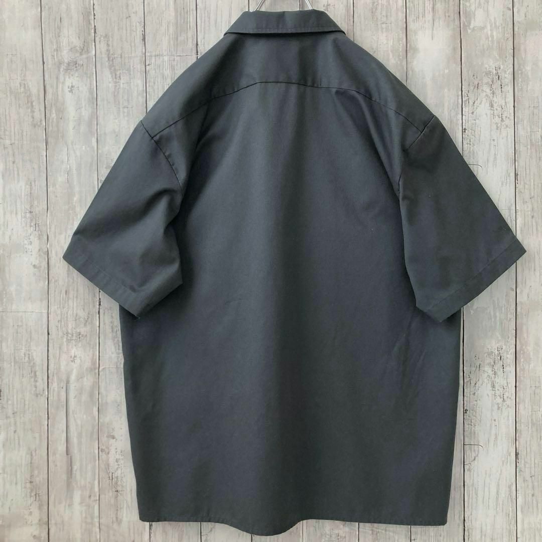 Dickies - DICKIESディッキーズ半袖ツイル刺繍ロゴワークシャツ Dickies - DICKIESディッキーズ半袖ツイル刺繍ロゴワークシャツ