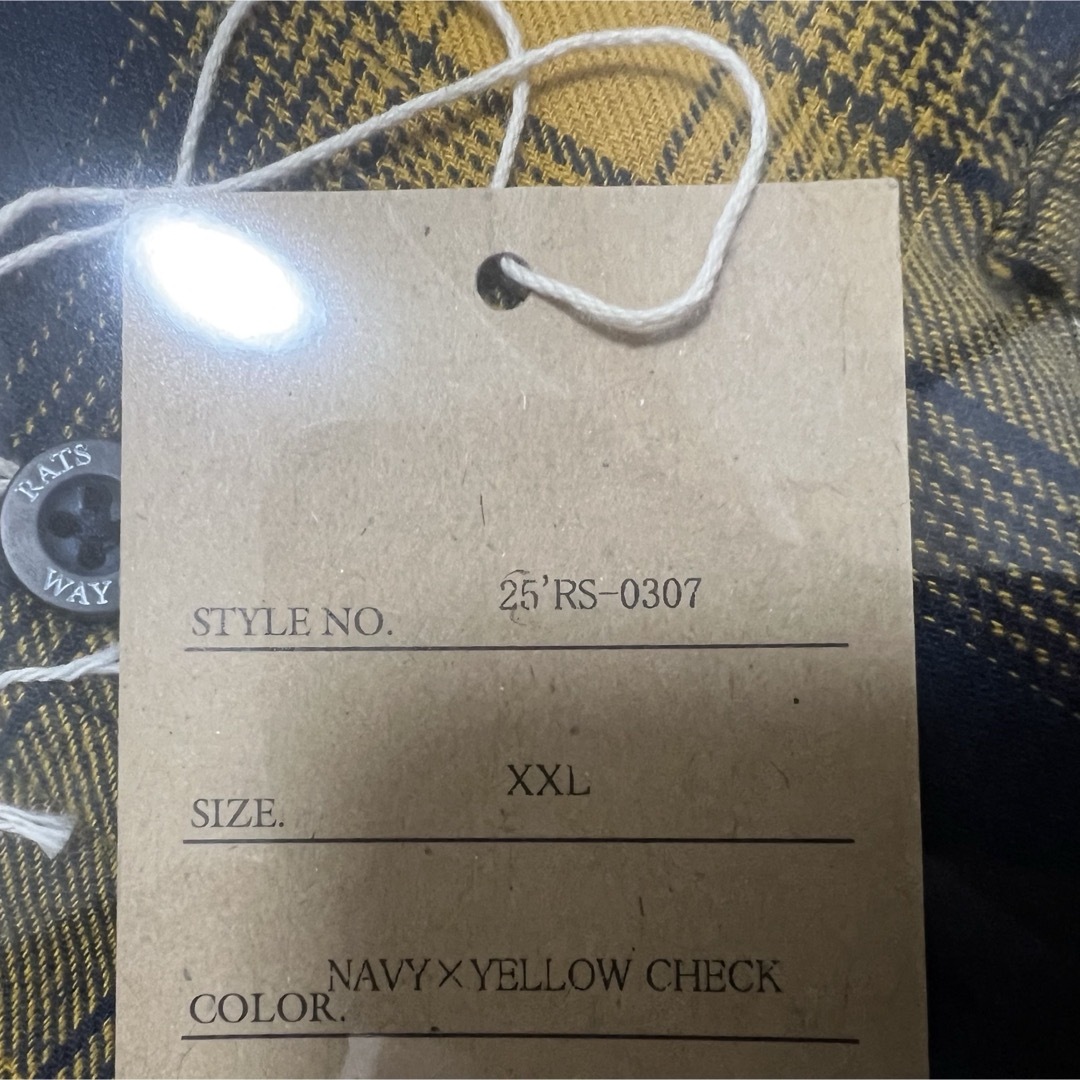 RATS - XXLサイズ rats cotton linen チェックシャツ キムタクの RATS - XXLサイズ rats cotton linen チェックシャツ キムタクの