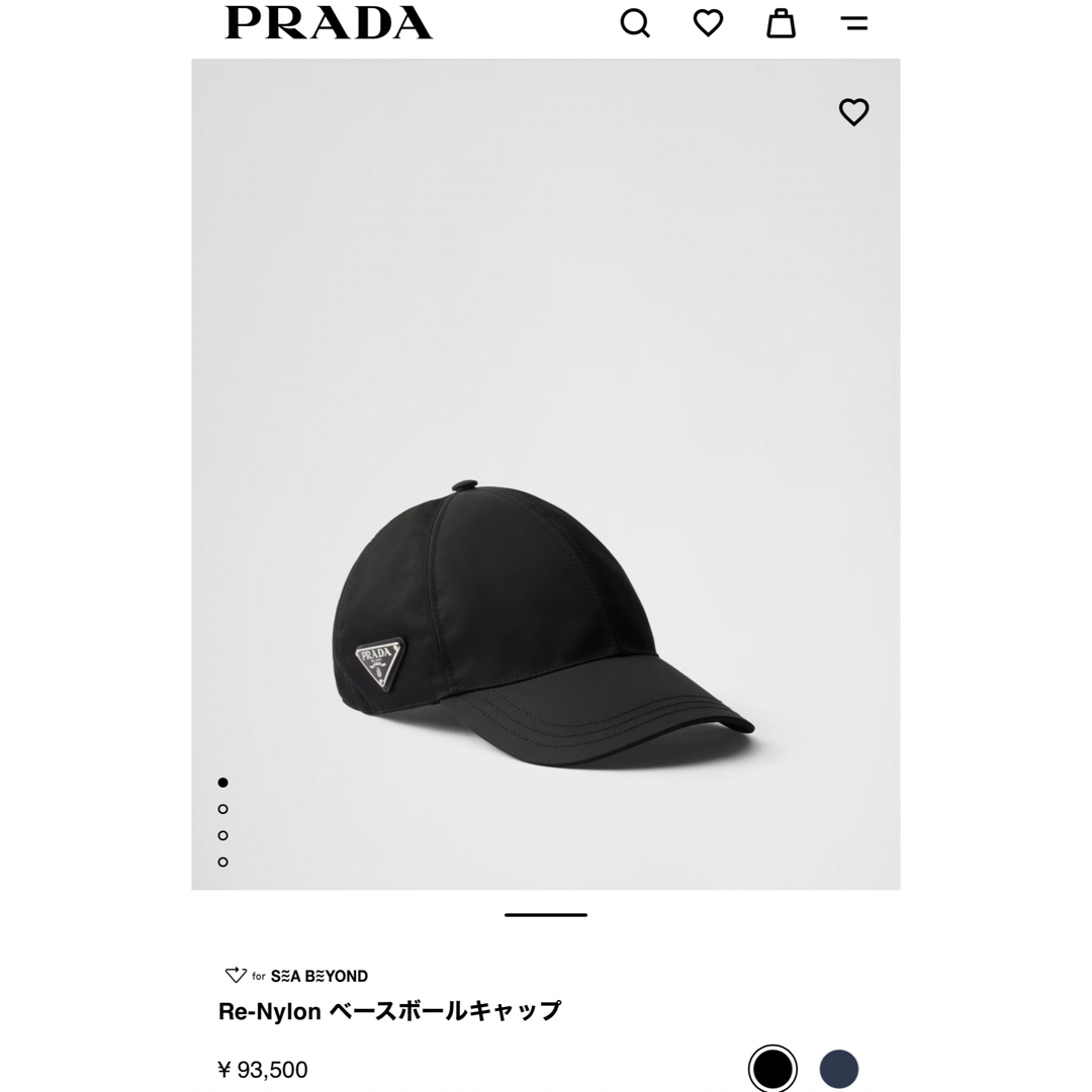 PRADA - PRADA Re-Nylon ベースボールキャップ 黒Mの通販 by PRADA - PRADA Re-Nylon ベースボールキャップ 黒Mの通販 by