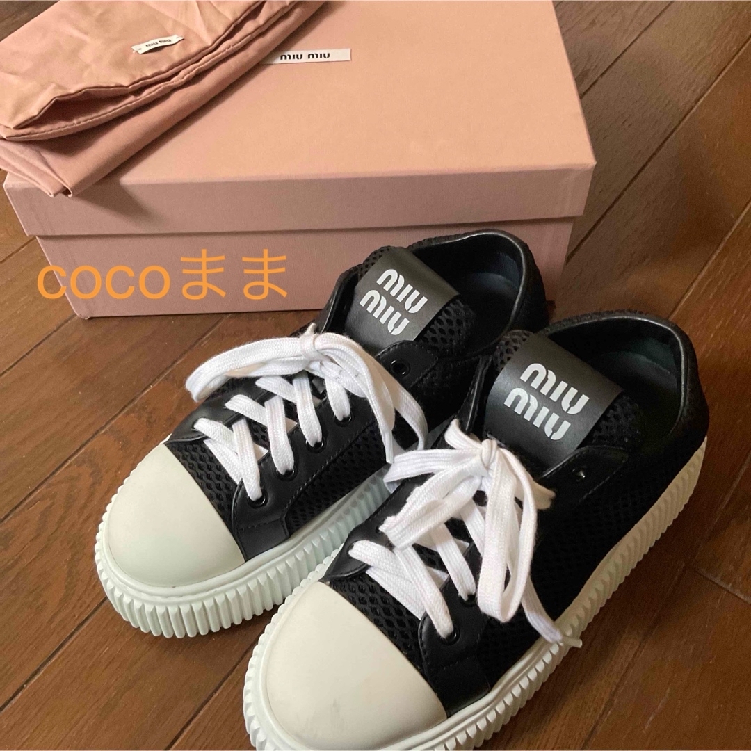 MIU MIU - miumiu スニーカーの通販 by cocoまま's shop|ミュウ MIU MIU - miumiu スニーカーの通販 by cocoまま's shop|ミュウ