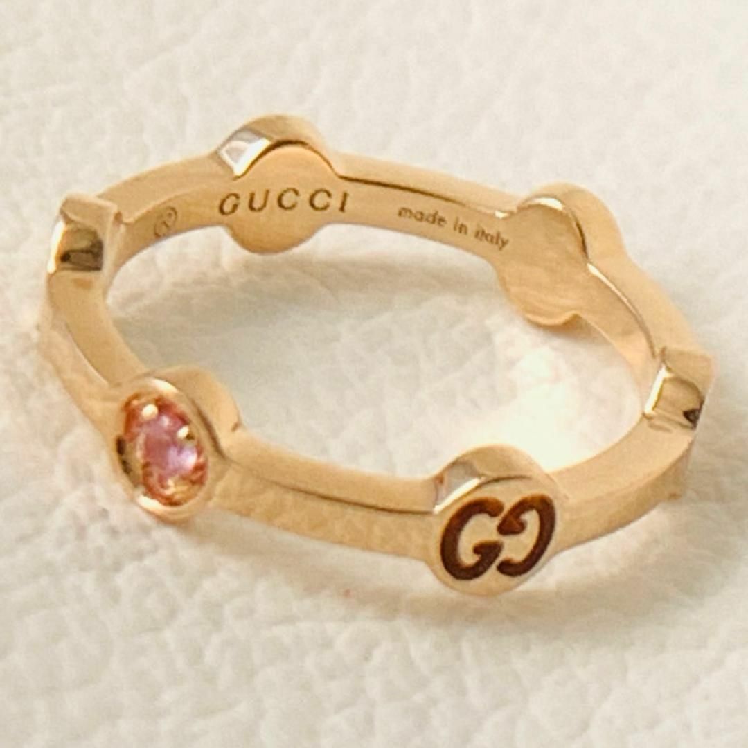 GUCCI - 美品 グッチ k18 アイコン ラウンド リング 指輪 icon GUCCI - 美品 グッチ k18 アイコン ラウンド リング 指輪 icon