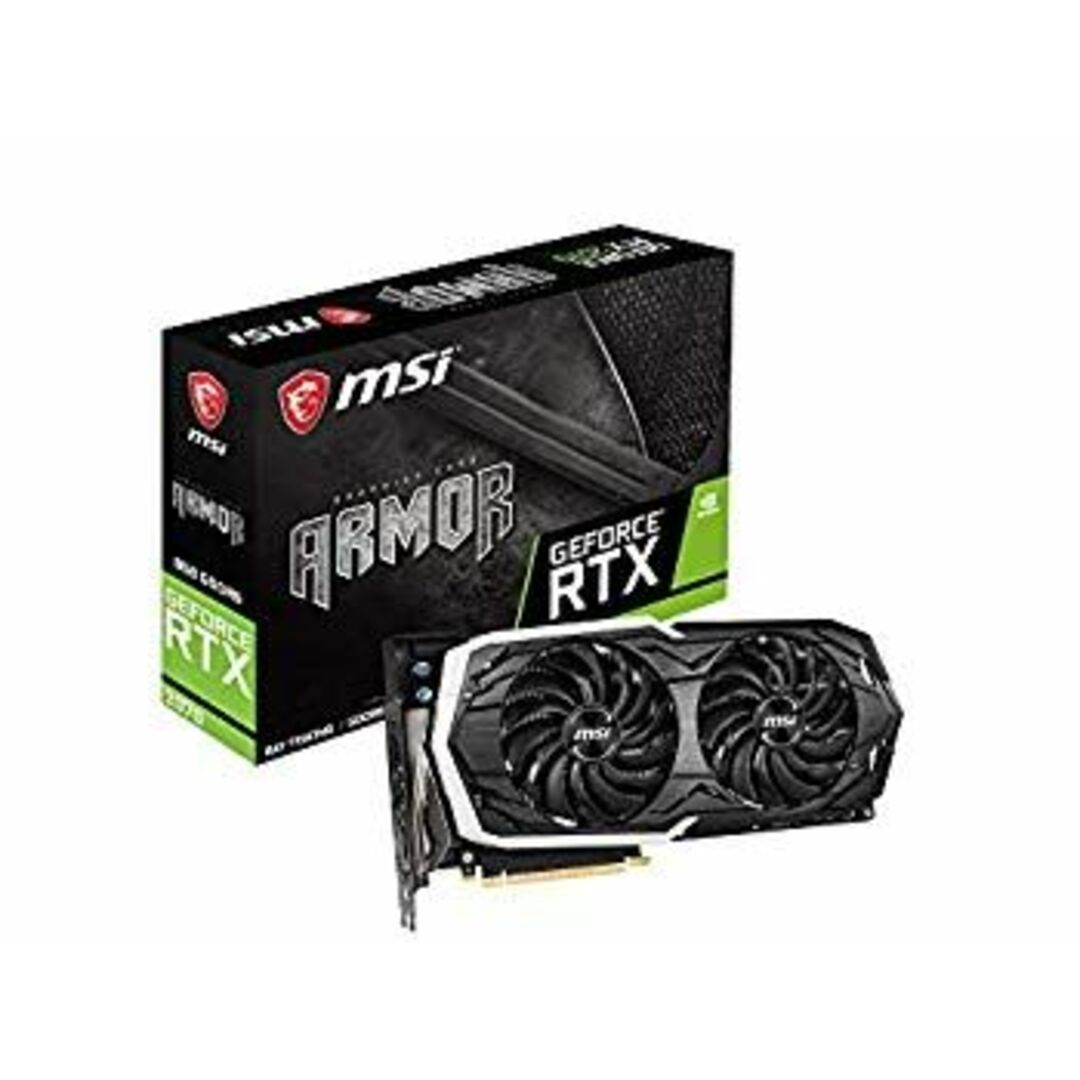 MSI GeForce RTX 2070 ARMOR 8G グラフィックスボード ブラック VD6761 mxn26g8 スマホ/家電/カメラのPC/タブレット(PCパーツ)の商品写真