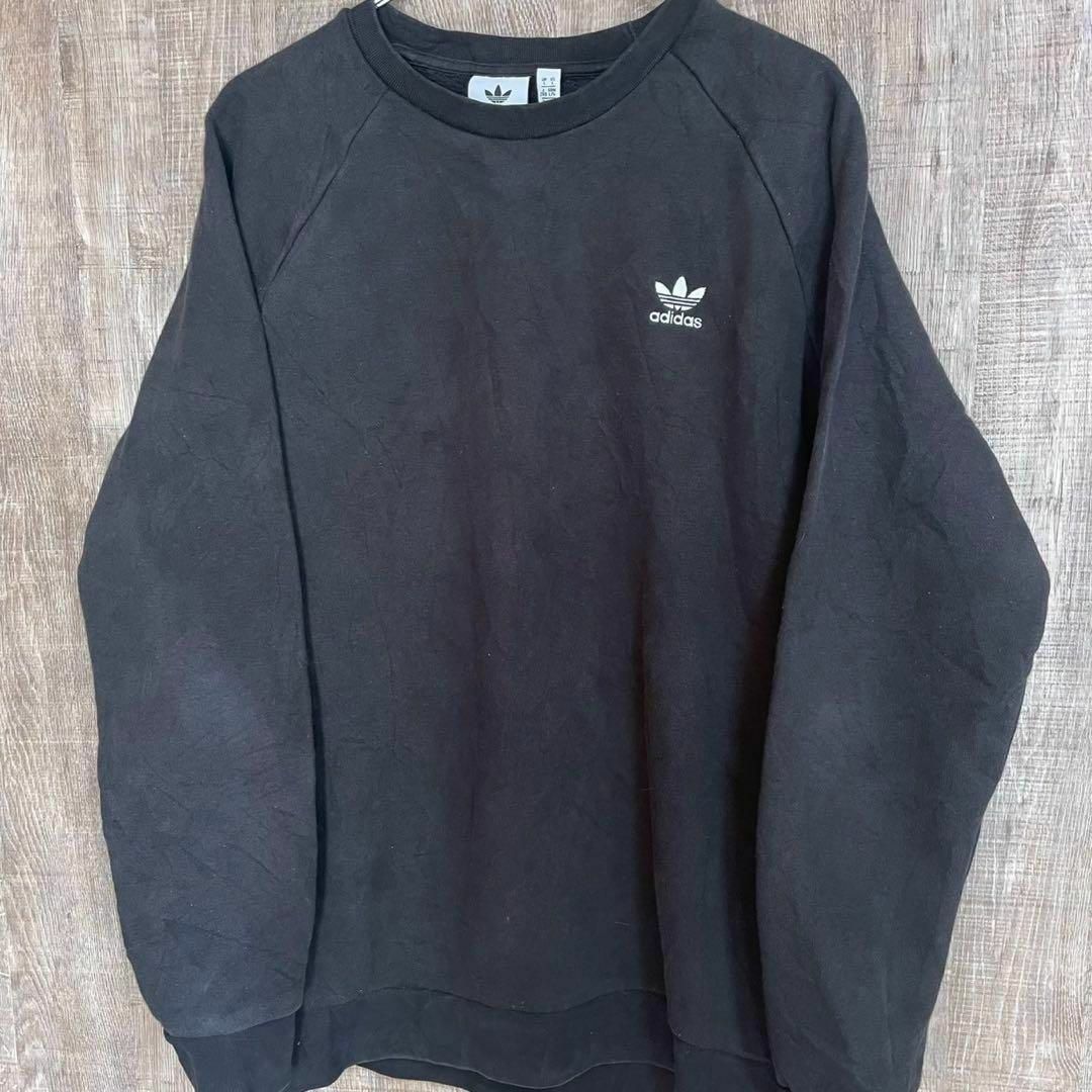 adidas - adidas アディダス スウェット ブラック 刺繍ロゴ adidas - adidas アディダス スウェット ブラック 刺繍ロゴ