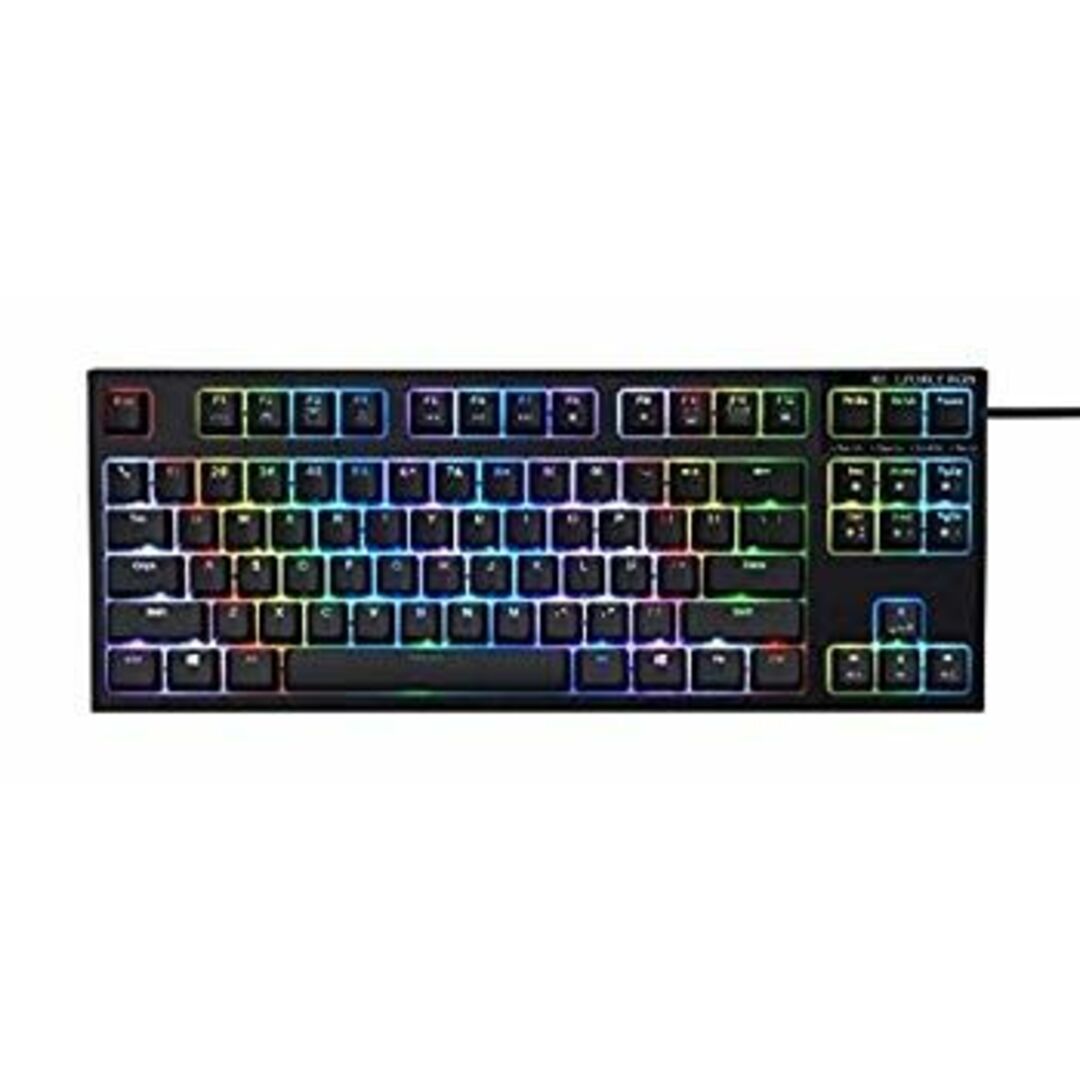 東プレ RealForce リアルフォース ゲーミングーボード 英語配列 テンキーレス LEDバックライト搭載REALFORCE R2 RGB TKL US R2TLA-US4G-BK mxn26g8 インテリア/住まい/日用品の文房具(その他)の商品写真