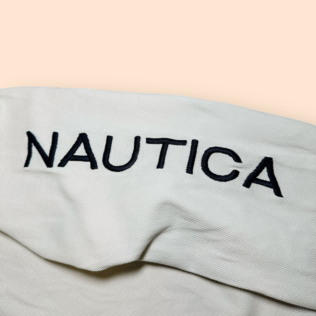 NAUTICA - ノーティカ 長袖 ラガーシャツ 刺繍ロゴ 袖刺繍 XL NAUTICA - ノーティカ 長袖 ラガーシャツ 刺繍ロゴ 袖刺繍 XL
