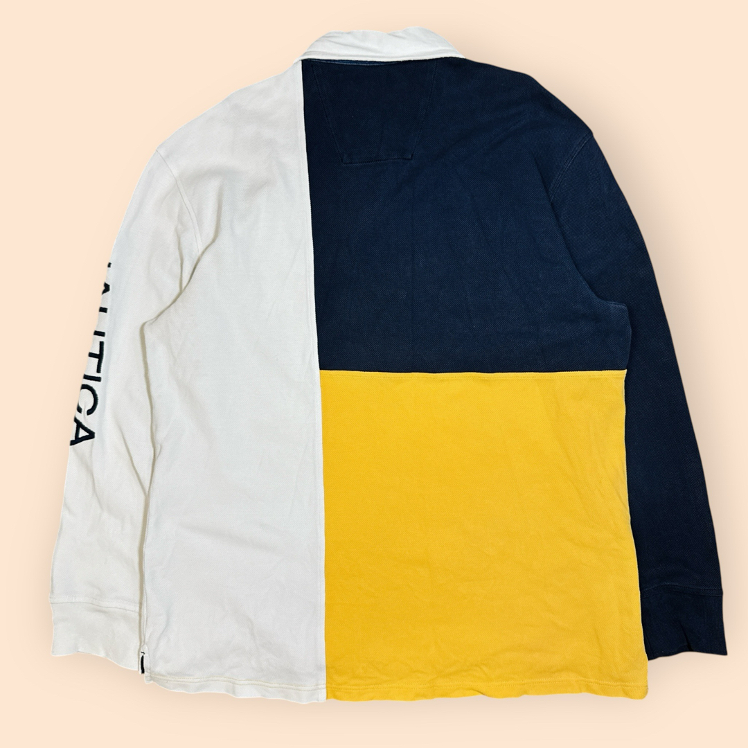 NAUTICA(ノーティカ)のノーティカ 長袖 ラガーシャツ 刺繍ロゴ 袖刺繍 XL オーバーサイズ メンズのトップス(シャツ)の商品写真
