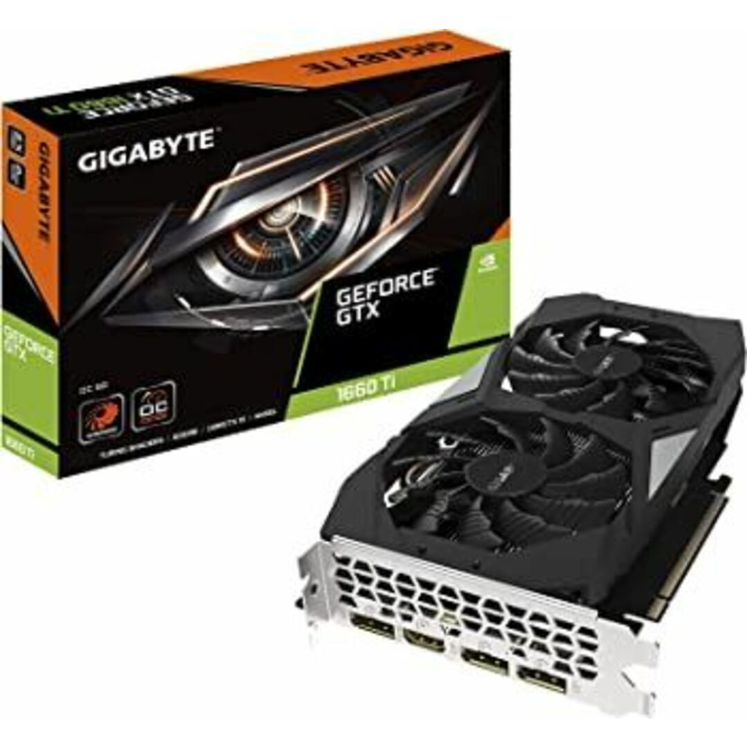 GIGABYTE NVIDIA GeForce GTX 1660Ti 搭載 グラフィックボード 6GB WINDFORCE 2X ファンモデル GV-N166TOC-6GD スマホ/家電/カメラのPC/タブレット(PCパーツ)の商品写真