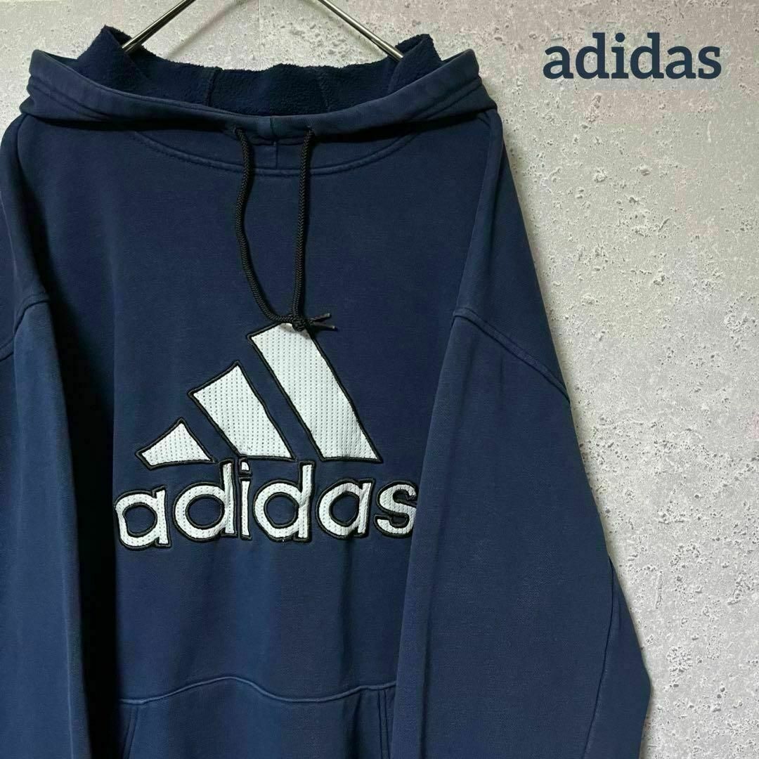 adidas - adidas アディダス パーカー ビッグロゴ ビッグサイズ adidas - adidas アディダス パーカー ビッグロゴ ビッグサイズ