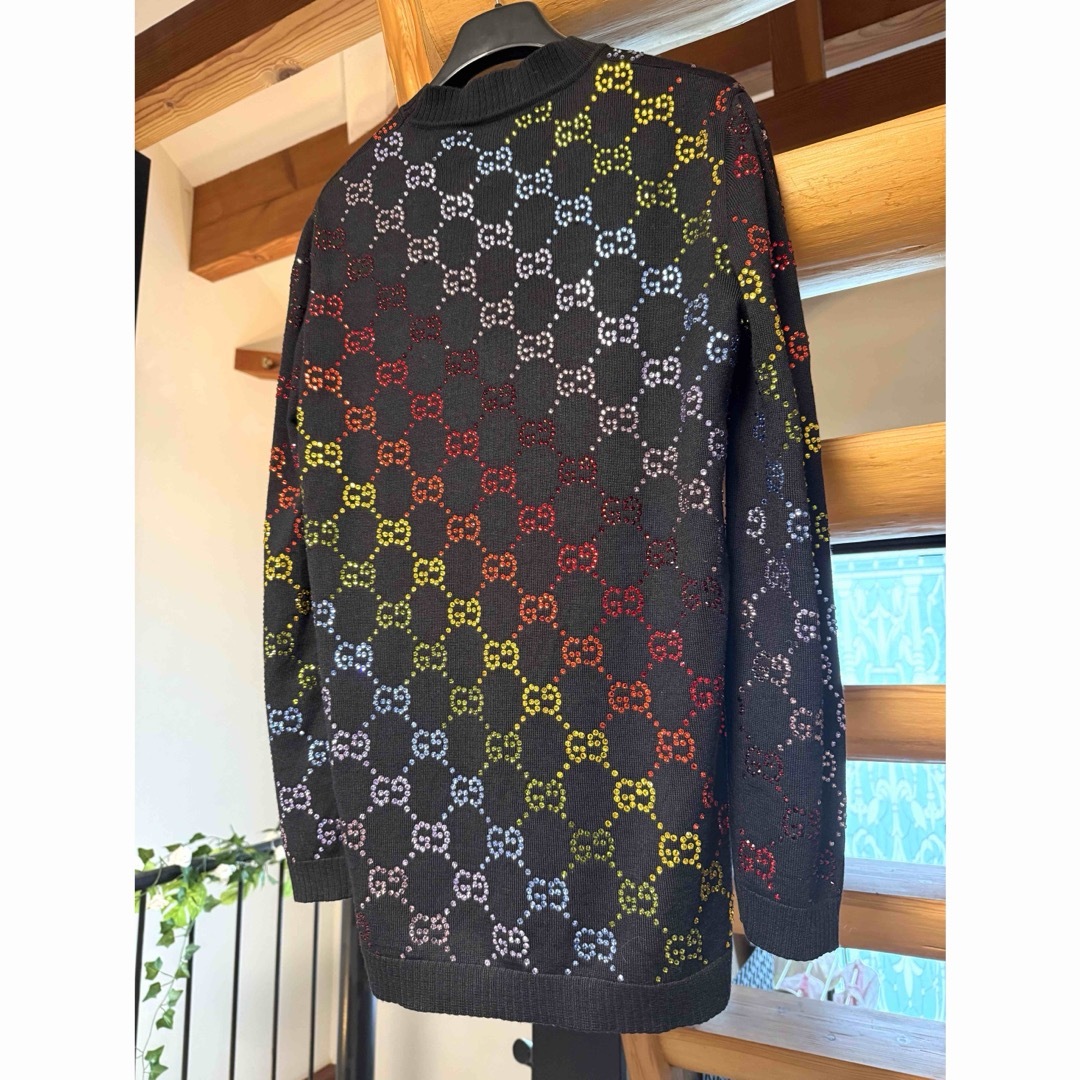 GUCCI - 【極上の純正レインボークリスタル】GUCCI総柄ライン GUCCI - 【極上の純正レインボークリスタル】GUCCI総柄ライン