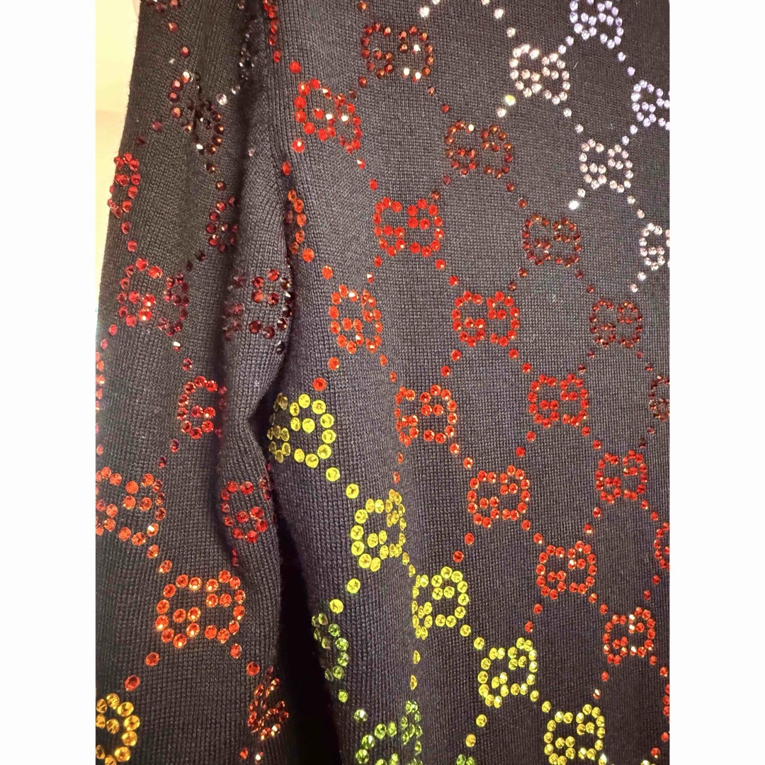 GUCCI - 【極上の純正レインボークリスタル】GUCCI総柄ライン GUCCI - 【極上の純正レインボークリスタル】GUCCI総柄ライン