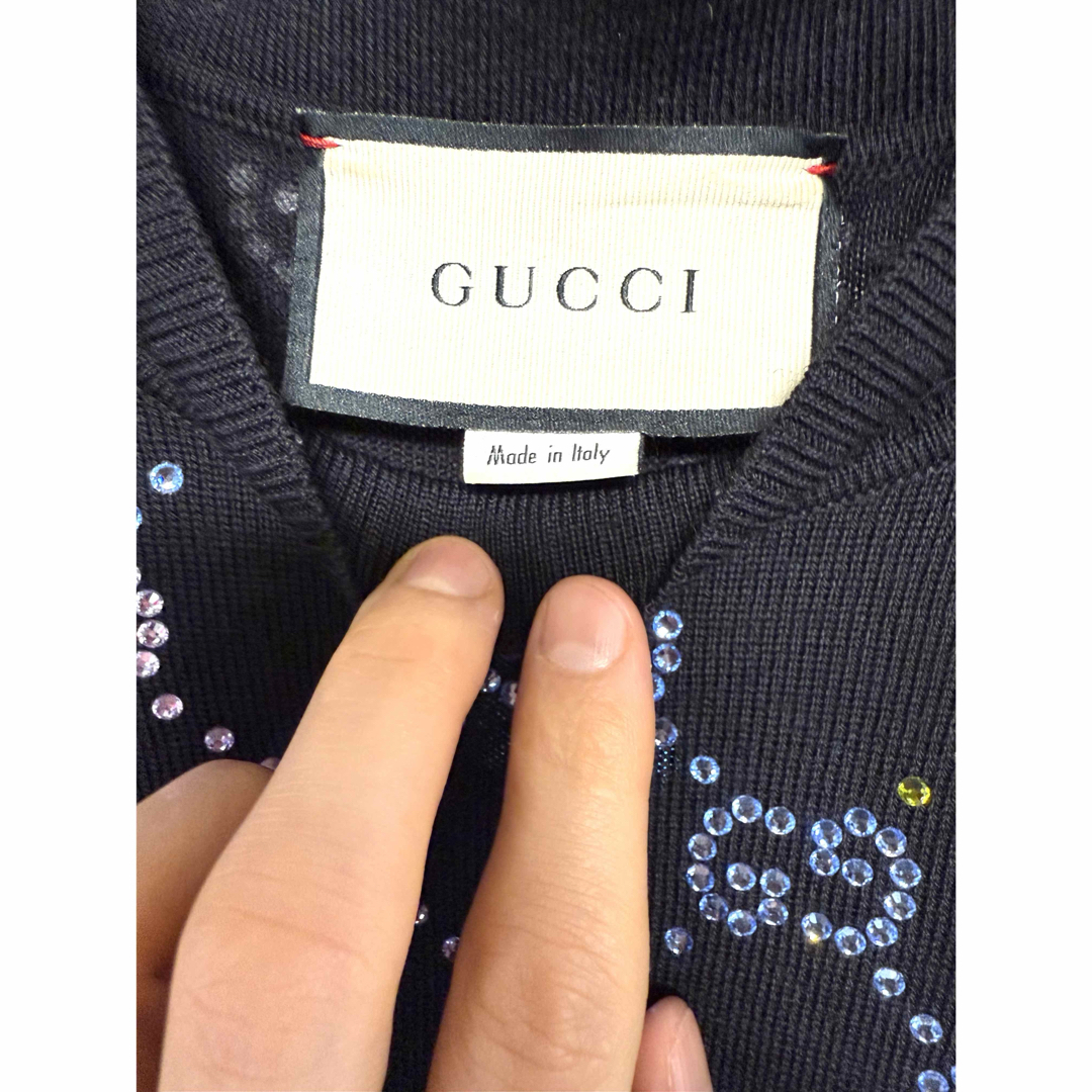 GUCCI - 【極上の純正レインボークリスタル】GUCCI総柄ライン GUCCI - 【極上の純正レインボークリスタル】GUCCI総柄ライン