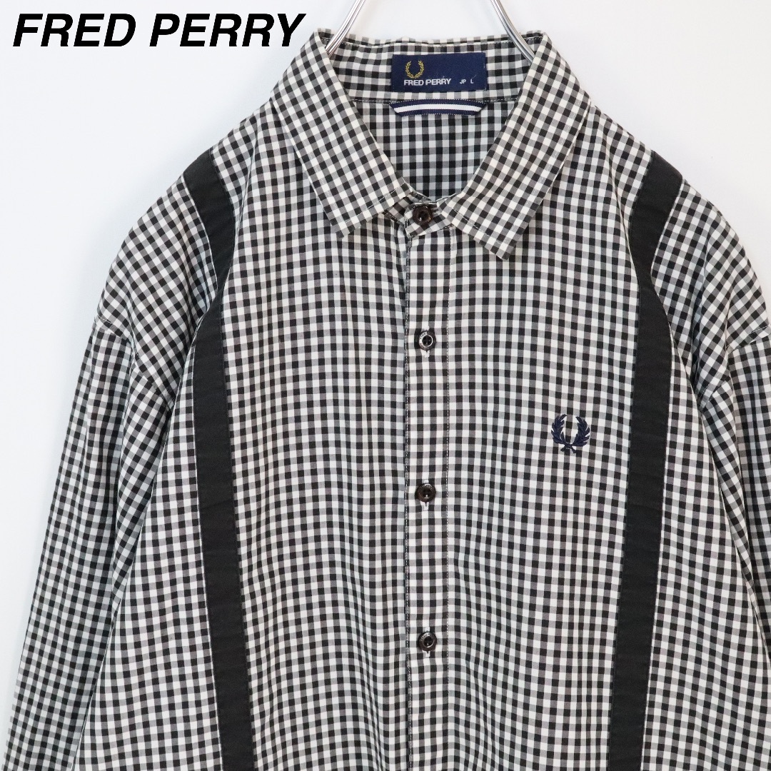 FRED PERRY - 【ギンガムチェックシャツ】フレッドペリー 刺繍 FRED PERRY - 【ギンガムチェックシャツ】フレッドペリー 刺繍