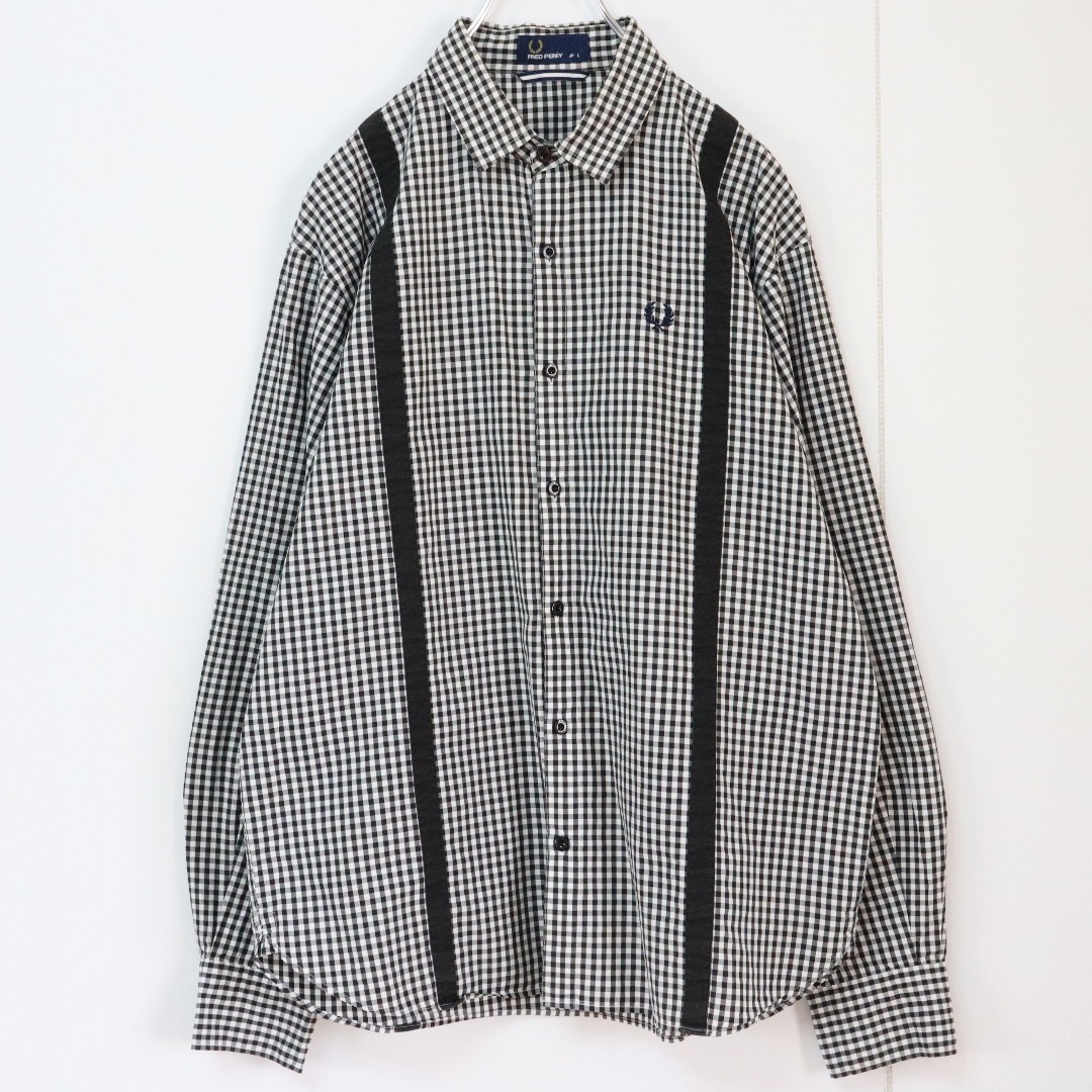 FRED PERRY - 【ギンガムチェックシャツ】フレッドペリー 刺繍 FRED PERRY - 【ギンガムチェックシャツ】フレッドペリー 刺繍