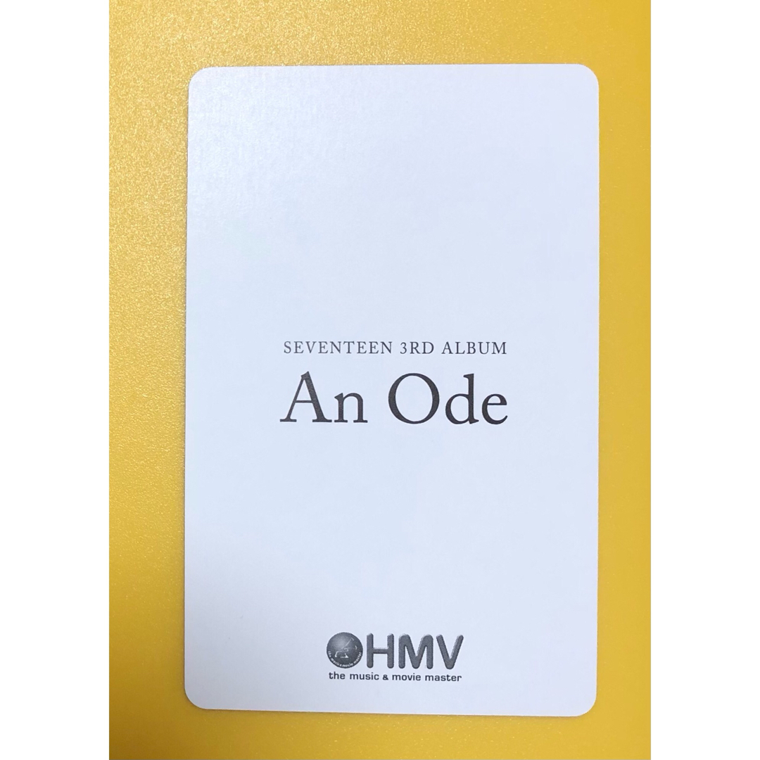 SEVENTEEN - 【公式】ウォヌ HMV トレカ an ode seventeen SEVENTEEN - 【公式】ウォヌ HMV トレカ an ode seventeen