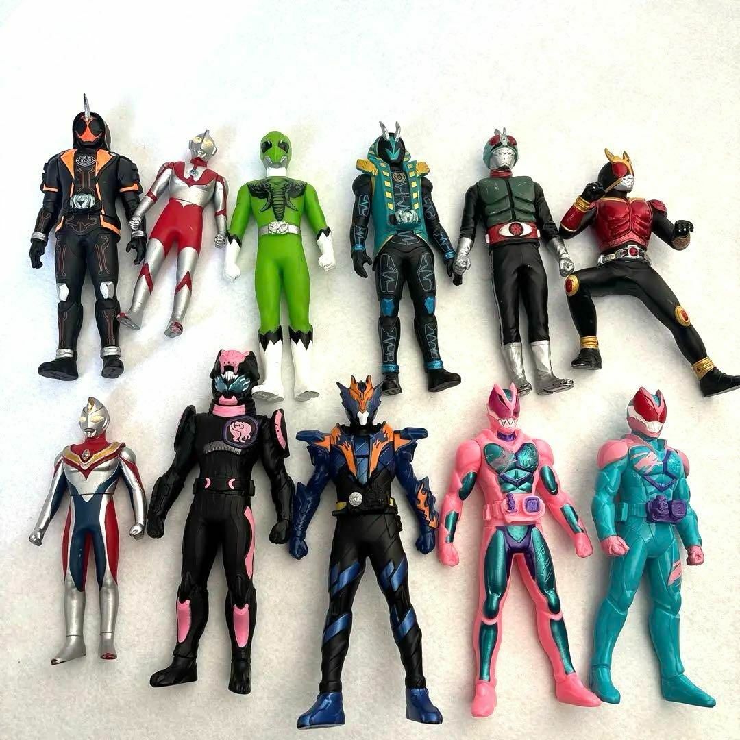仮面ライダー ウルトラマン フィギュアセット 11体 ソフビ 仮面ライダー ウルトラマン フィギュアセット 11体 ソフビ
