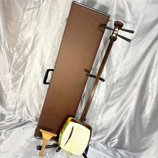 三味線 中棹 丸打胴 ハードケース付 レトロ 和楽器 紅木の通販 三味線 中棹 丸打胴 ハードケース付 レトロ 和楽器 紅木の通販