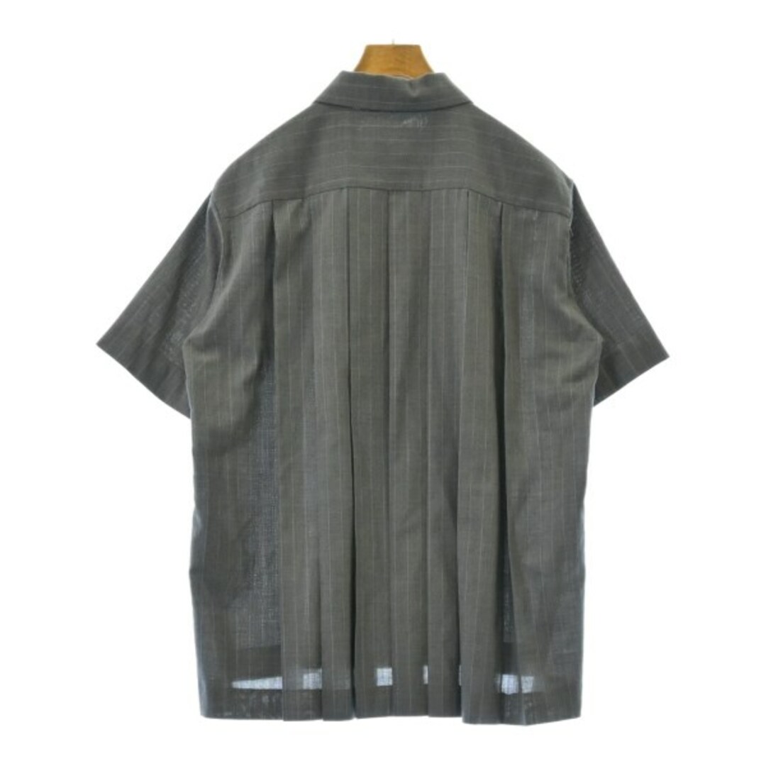 sacai - sacai サカイ カジュアルシャツ 1(S位) グレーx白 sacai - sacai サカイ カジュアルシャツ 1(S位) グレーx白