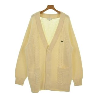 LACOSTE - LACOSTE ラコステ カーディガン L アイボリー 【古着 LACOSTE - LACOSTE ラコステ カーディガン L アイボリー 【古着