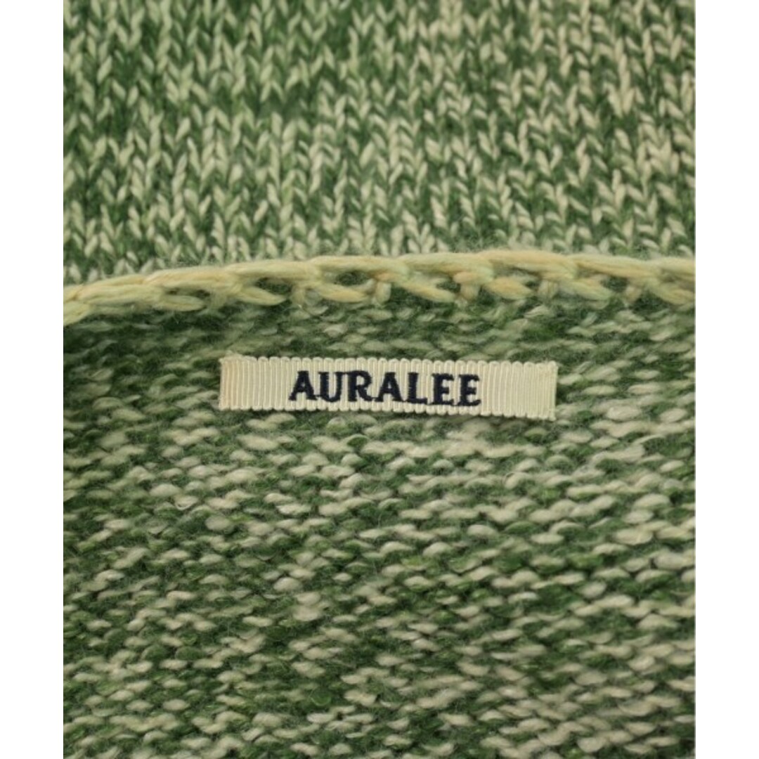 AURALEE - AURALEE オーラリー カーディガン 4(M位) 緑x白 AURALEE - AURALEE オーラリー カーディガン 4(M位) 緑x白