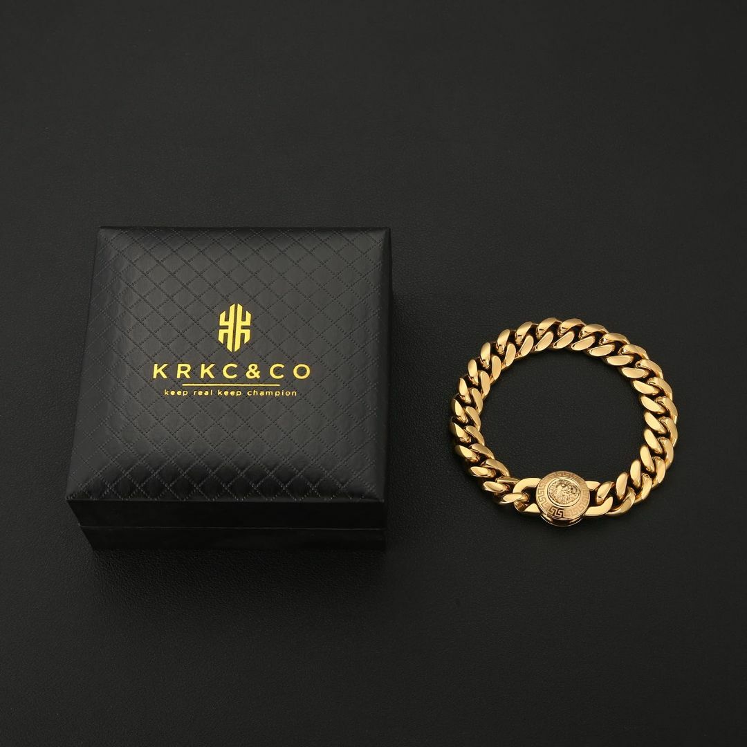在庫処分】KRKC&CO デザイン留め具ブレスレット メンズ 幅12mm 在庫処分】KRKC&CO デザイン留め具ブレスレット メンズ 幅12mm
