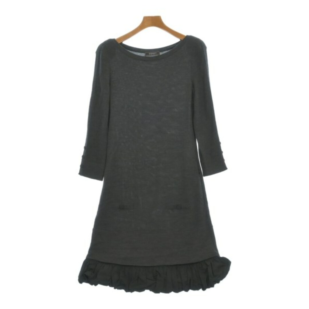 FOXEY - FOXEY フォクシー ワンピース 40(M位) グレーx黒 【古着 FOXEY - FOXEY フォクシー ワンピース 40(M位) グレーx黒 【古着