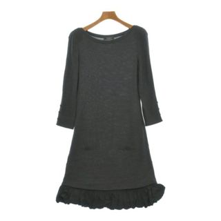 FOXEY - FOXEY フォクシー ワンピース 40(M位) グレーx黒 【古着 FOXEY - FOXEY フォクシー ワンピース 40(M位) グレーx黒 【古着