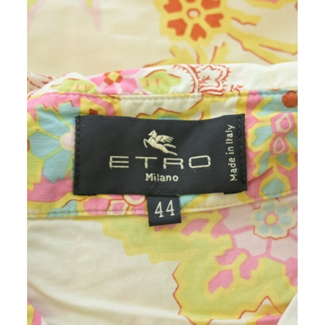 ETRO - ETRO エトロ シャツワンピース 44(L位) 白xピンクx緑等 ETRO - ETRO エトロ シャツワンピース 44(L位) 白xピンクx緑等