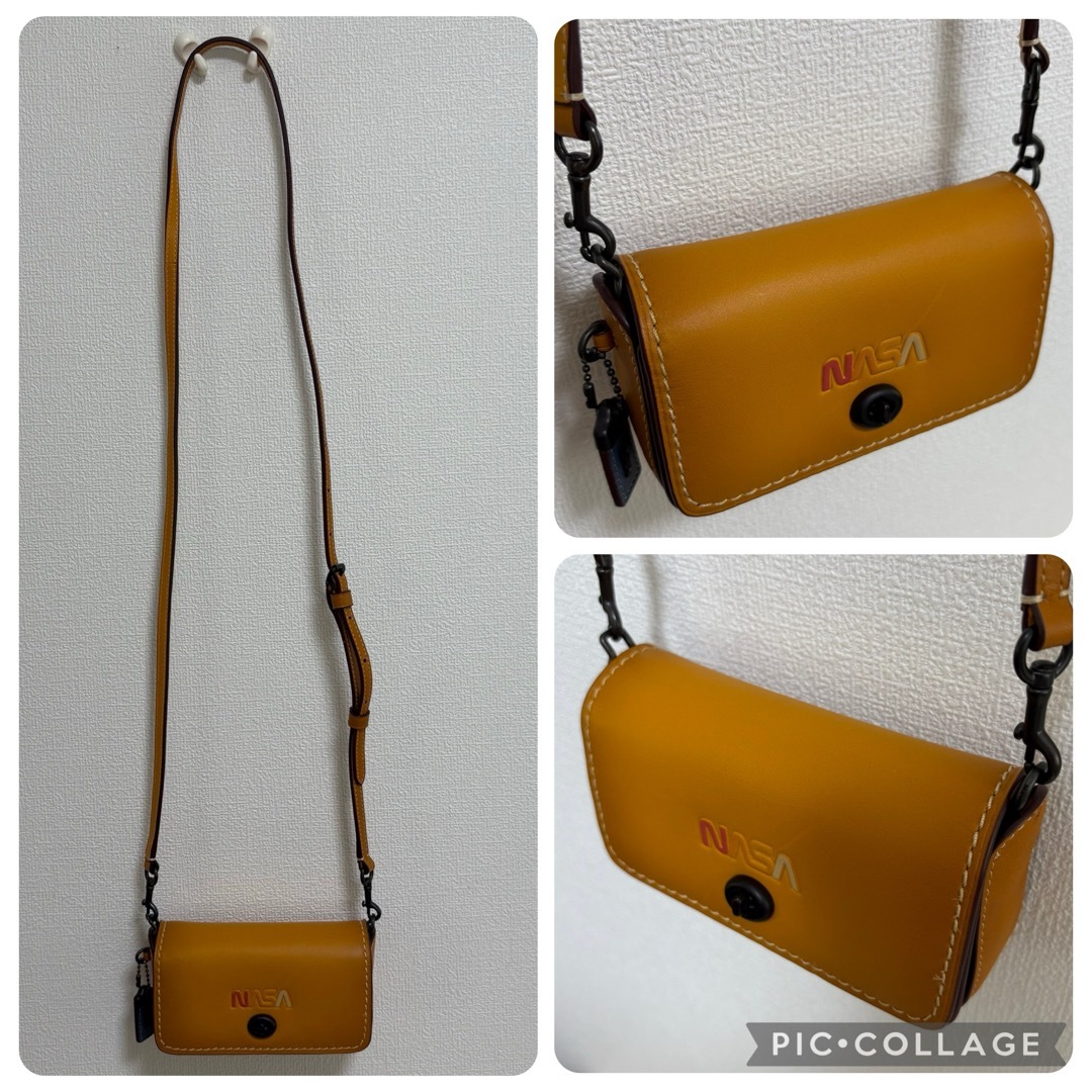 COACH - 【美品】COACH コーチ NASAコラボ レザーショルダー COACH - 【美品】COACH コーチ NASAコラボ レザーショルダー