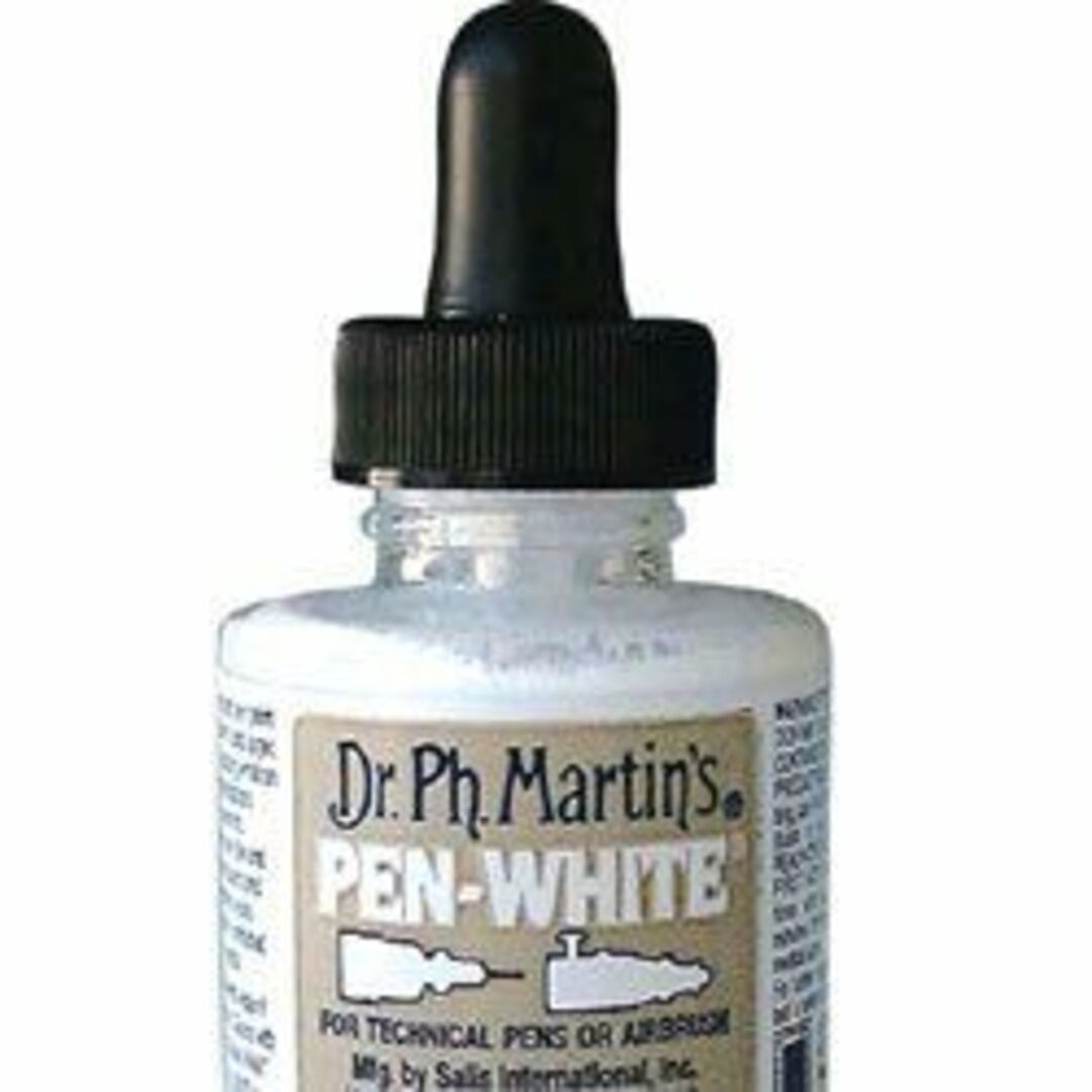 (未使用・未開封品) Dr.Ph.Martin's ドクターマーチン ペンホワイト 1オンスビン 29.5ml sdt40b8 エンタメ/ホビーのアート用品(絵の具/ポスターカラー)の商品写真