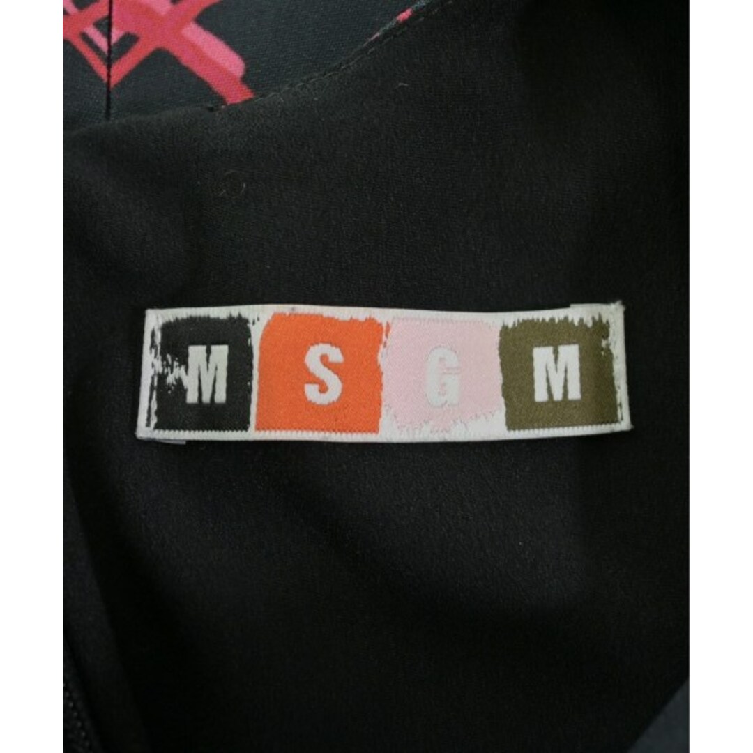 MSGM - MSGM エムエスジーエム ワンピース 42(M位) 黒xピンクx赤 MSGM - MSGM エムエスジーエム ワンピース 42(M位) 黒xピンクx赤