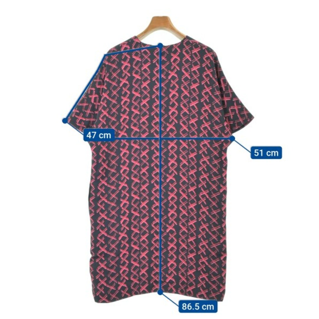MSGM - MSGM エムエスジーエム ワンピース 42(M位) 黒xピンクx赤 MSGM - MSGM エムエスジーエム ワンピース 42(M位) 黒xピンクx赤