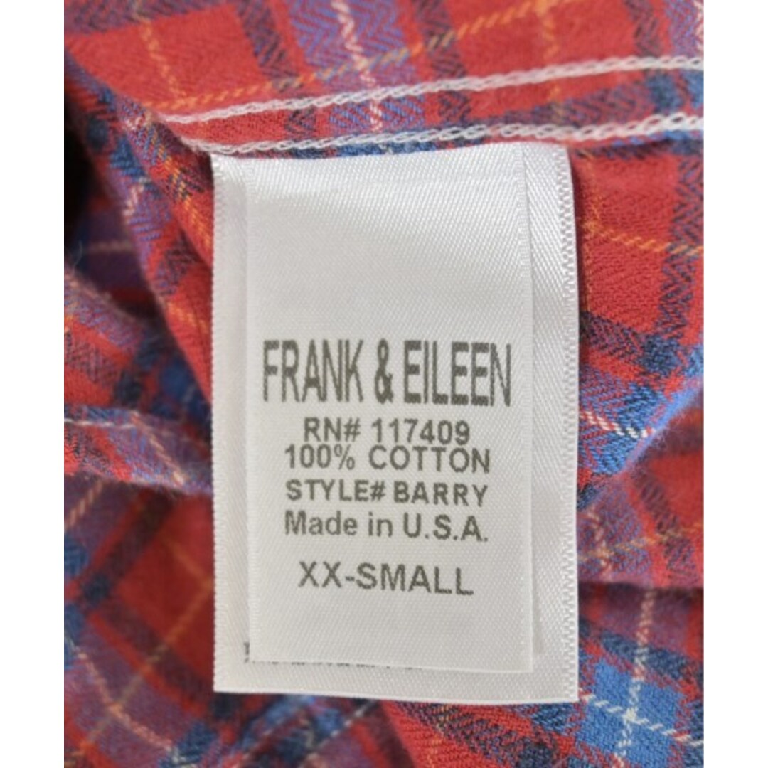 Frank&Eileen - Frank&Eileen カジュアルシャツ XXS 赤x青 Frank&Eileen - Frank&Eileen カジュアルシャツ XXS 赤x青