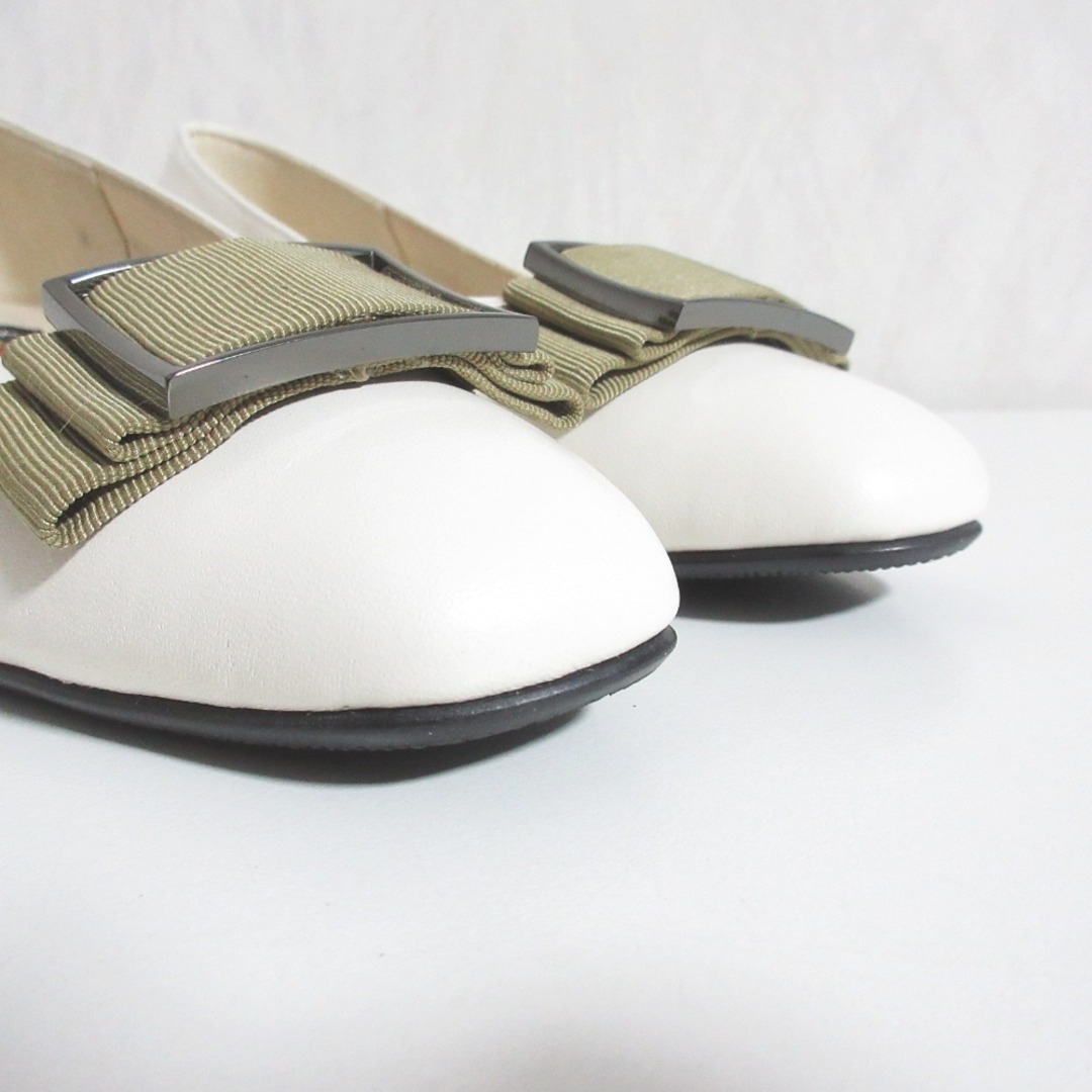 美品 MIHAMA ミハマ レザー グログランリボン 撥水 スクエアトゥ 美品 MIHAMA ミハマ レザー グログランリボン 撥水 スクエアトゥ