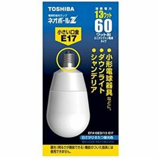 (未使用･未開封品)　TOSHIBA ネオボールZ A形 60Wタイプ  口金直径17mm 昼光色 EFA15ED/13-E17 sdt40b8(その他)