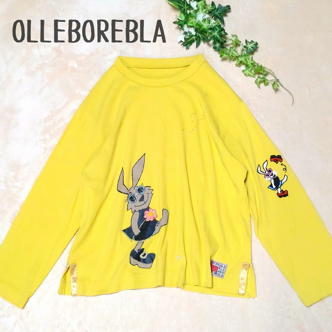 ALBEROBELLO - アルベロベロ うさぎさんビーズ刺繍 長袖 ALBEROBELLO - アルベロベロ うさぎさんビーズ刺繍 長袖