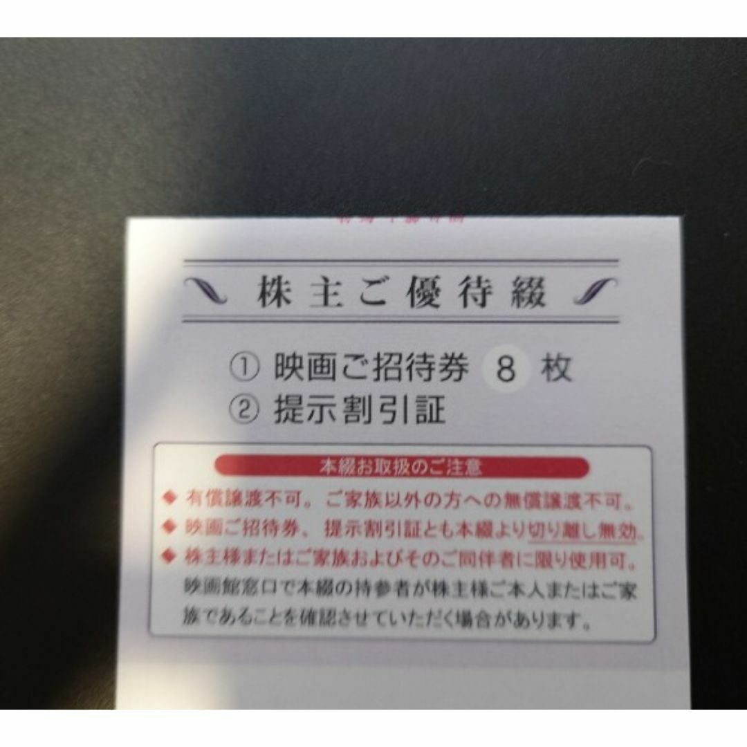 東京テアトル 株主優待券 8枚 男性名義C チケットの映画(その他)の商品写真