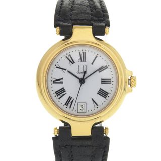 Dunhill - ダンヒル ミレニアム SS レザー ホワイト クオーツ Dunhill - ダンヒル ミレニアム SS レザー ホワイト クオーツ
