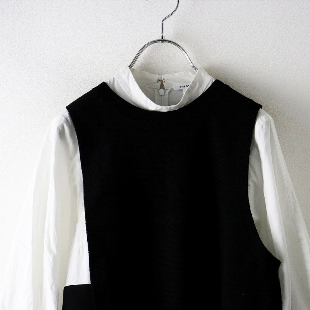 ENFOLD - エンフォルド ENFOLD KNIT-LAYERED PLEATS DRESS ENFOLD - エンフォルド ENFOLD KNIT-LAYERED PLEATS DRESS