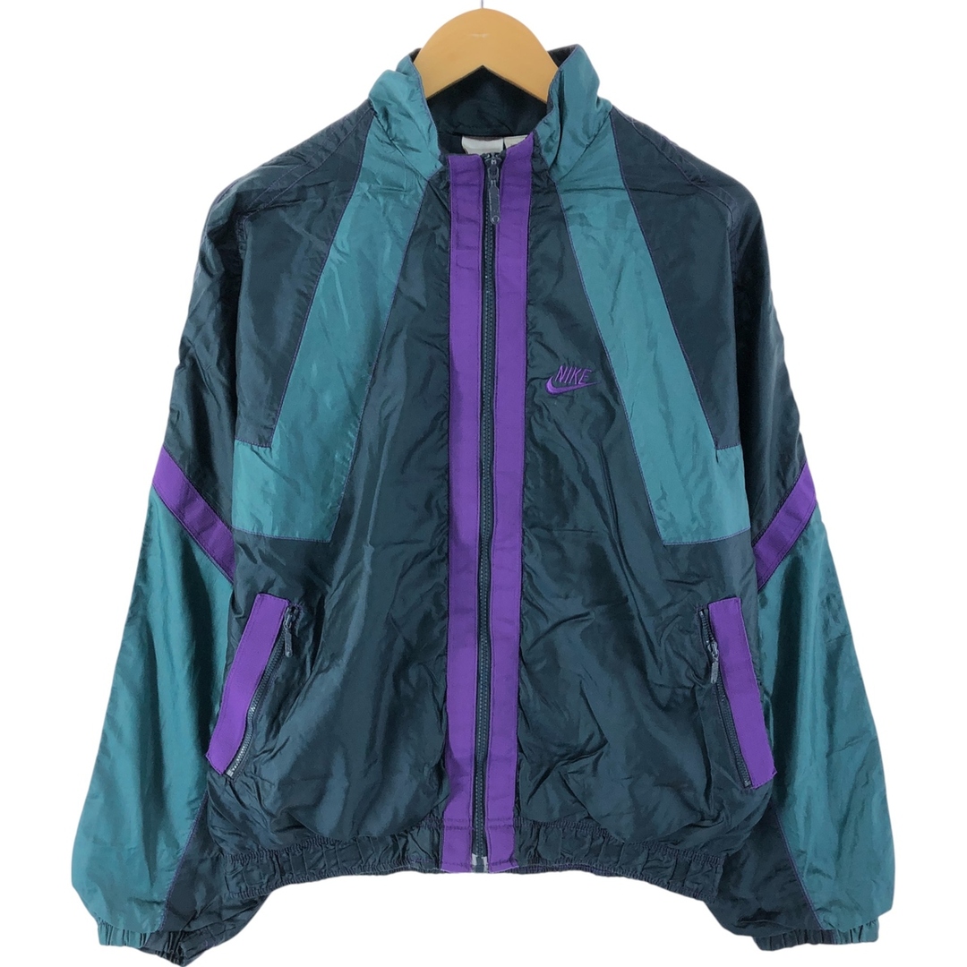 NIKE - 古着 90年代 ナイキ NIKE 銀タグ ナイロンジャケット NIKE - 古着 90年代 ナイキ NIKE 銀タグ ナイロンジャケット