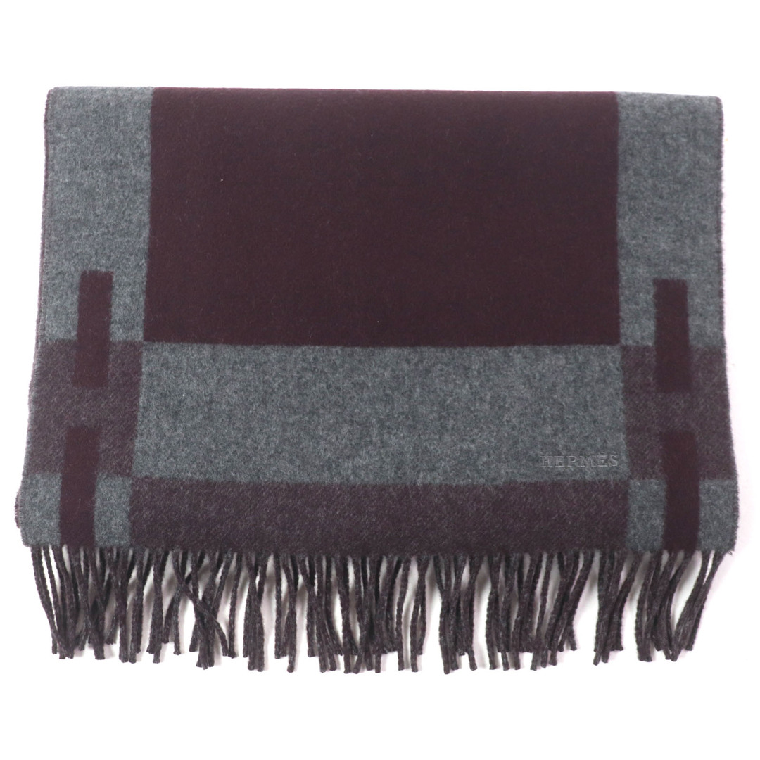 HERMES - 極美品▽HERMES エルメス Hパッサン カシミヤ100% 現行 HERMES - 極美品▽HERMES エルメス Hパッサン カシミヤ100% 現行