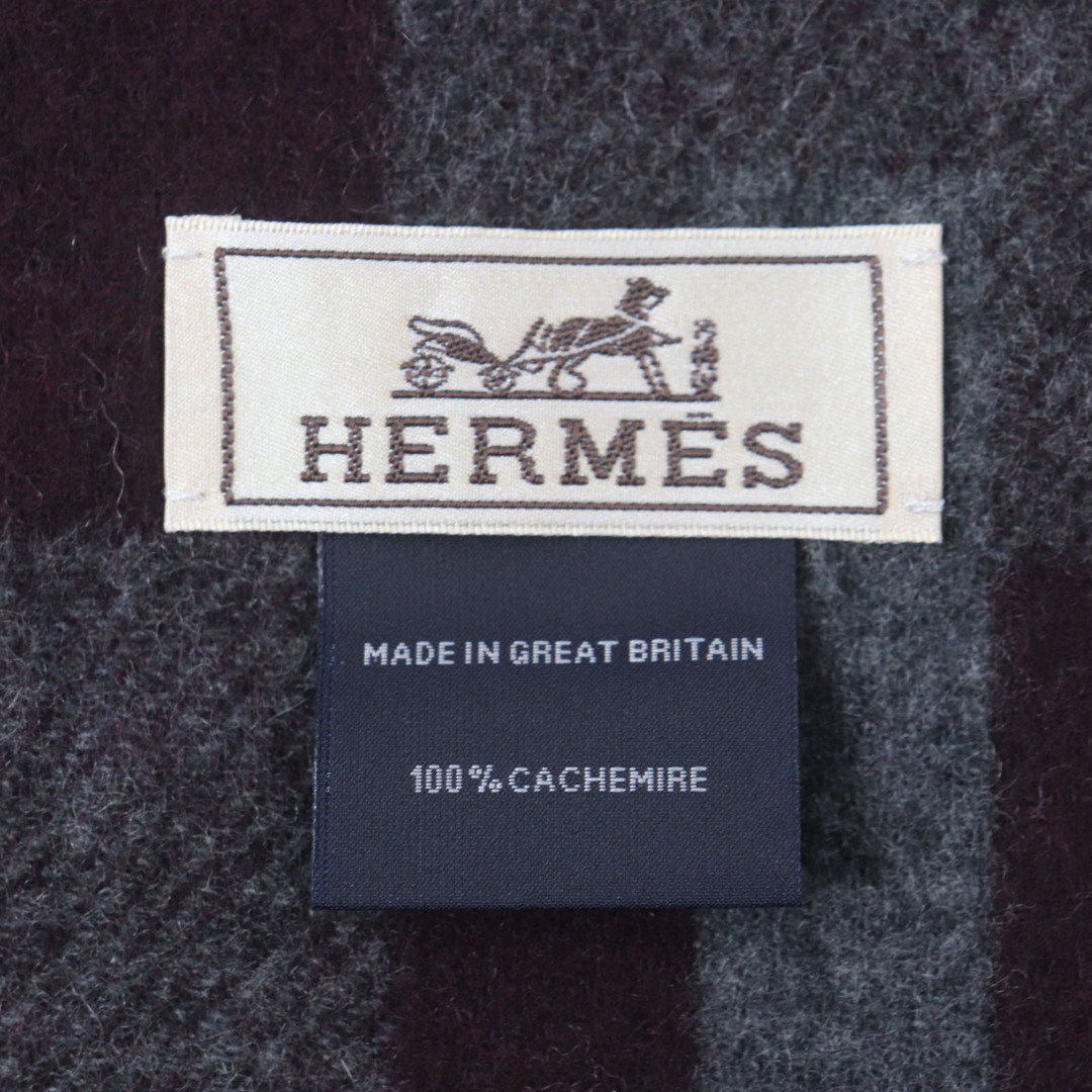 HERMES - 極美品▽HERMES エルメス Hパッサン カシミヤ100% 現行 HERMES - 極美品▽HERMES エルメス Hパッサン カシミヤ100% 現行