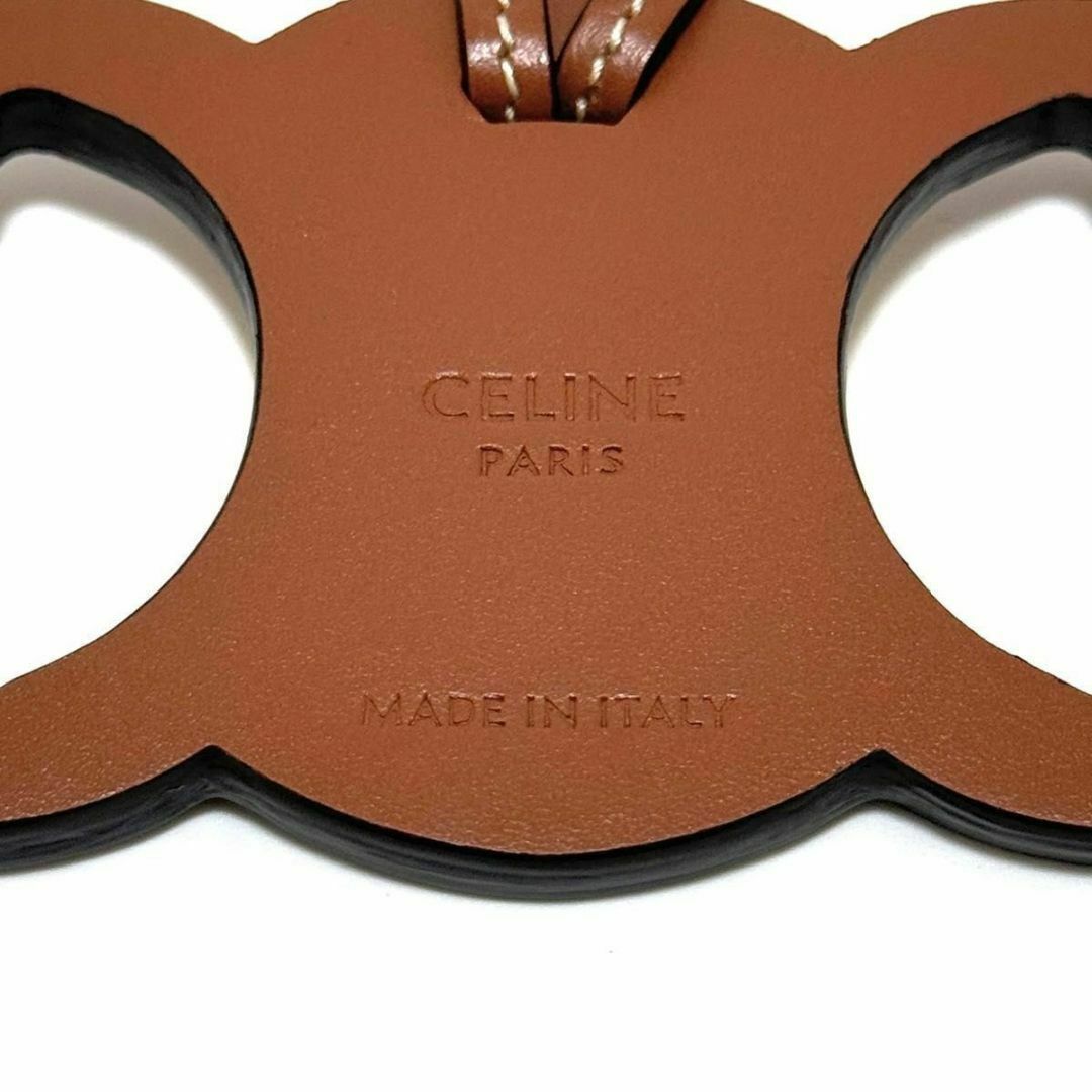 CELINE - セリーヌ キーリング トリオンフ ブラウン 茶 レザー CELINE - セリーヌ キーリング トリオンフ ブラウン 茶 レザー