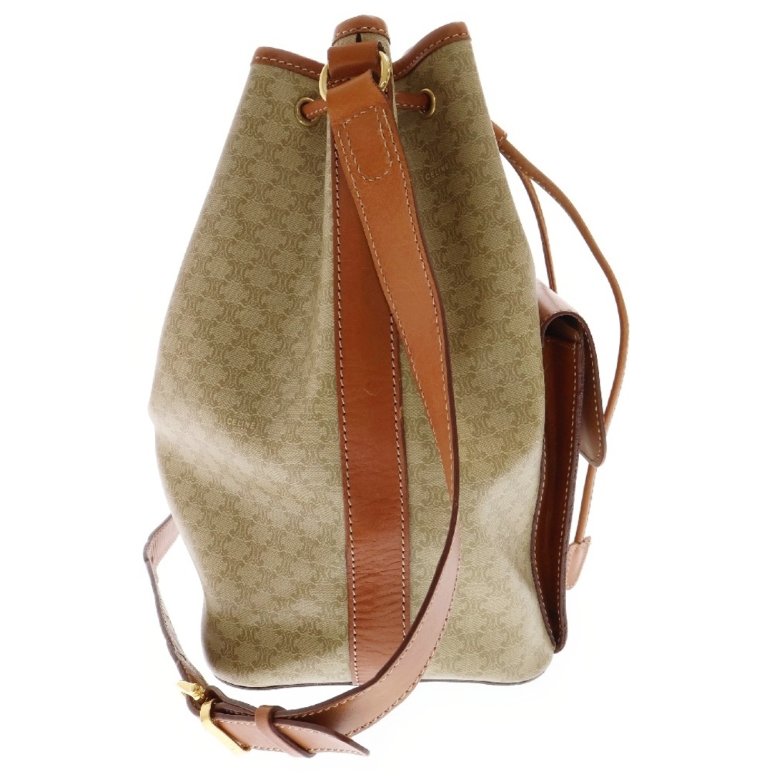 CELINE - CELINE セリーヌ マカダム 巾着バッグ ベージュ CELINE - CELINE セリーヌ マカダム 巾着バッグ ベージュ