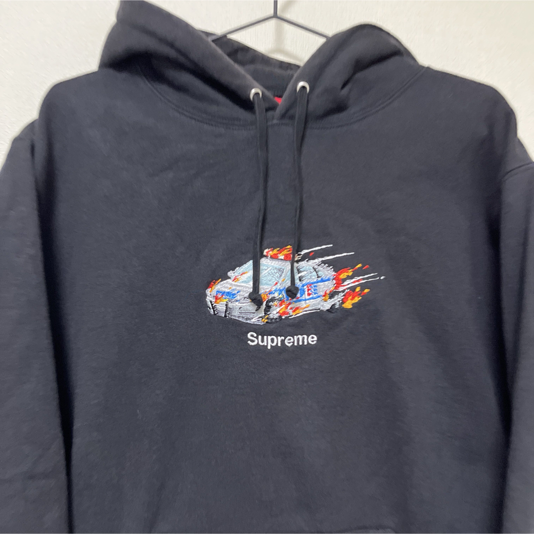Supreme - Supreme ブラック パトカー刺繍 パーカー 100 Supreme - Supreme ブラック パトカー刺繍 パーカー 100