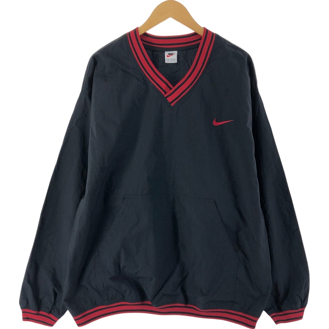 NIKE - 古着 90年代 ナイキ NIKE Vネック ナイロンプルオーバー NIKE - 古着 90年代 ナイキ NIKE Vネック ナイロンプルオーバー